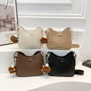 Women’s Bucket Bag New Arrival Solid Color Shoulder Bag with Large Capacity