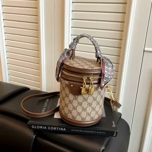 Women’s Bucket Bag New Model High-end Cylindrical Handbag Fashionable Multi-purpose