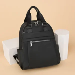 Women’s Casual Handbag Backpack New Fashion Oxford Cloth Canvas Zipper Closure Autumn Winter Travel Large Capacity Handled