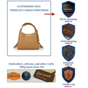 Women’s Casual Real Leather Bucket Shaped Messenger Crossbody Handbag Fashionable Style Purses Zipper Custom Handbag Women