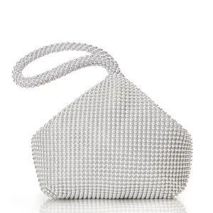 Women’s Clutch Evening Bag Polyester Lining Bead Diamond Banquet Gift Bag