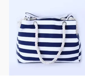 Women’s Cotton Canvas Beach Picnic Tote Bag Roomy Beach Handbag Large Shopping Bag