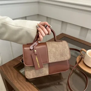 Women’s Crossbody Bag Korean Style Casual Fashion Color Block Shoulder Bags Small Square Bag