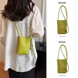 Women’s Crossbody Small Square Handled Bag with Two Straps Polyester Lining Beach Fashion Stitching Handbag Phone Bag