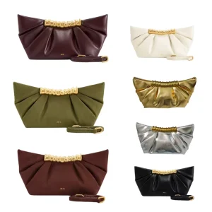 Women’s Embroidery Tassel Pleated Metal Winter Clutch Crossbody Bag Summer Fashion High End Single Shoulder Birthday