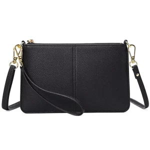 Women’s Fashion Clutch Bag New PU Single Shoulder Crossbody Phone Bag Zipper Closure 1 1.9L Capacity Polyester Lining Stock