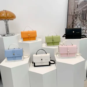 Women’s Fashion Crossbody Bags PU Material Candy Color Large Shoulder Bags All Seasons
