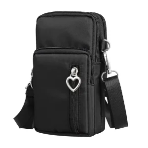 Women’s Fashion Crossbody Handbag Purse Single Strap Mini Shoulder Cell Phone Bag Featuring Diamond Credit Card Lady Character