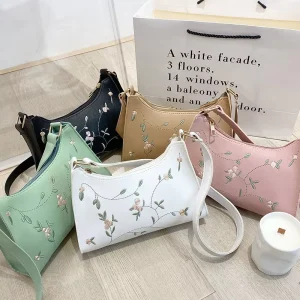 Women’s Fashion Korean Style Satchel Shoulder Bag Autumn PU Leather Single Strap Zipper Closure Portable