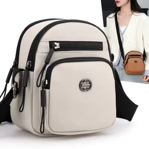 Women’s Fashion Nylon Messenger Bag Large Capacity Waterproof Zipper Closure More Colors Available Lady Style Handbag