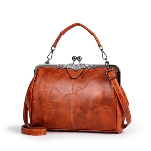Women’s Fashion Retro Luxury Handbags Clip Single Shoulder Crossbody Bag