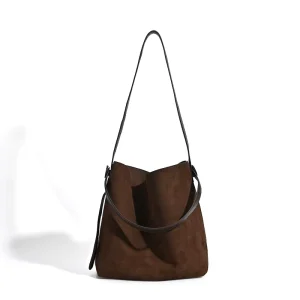 Women’s Fashion Solid Color Matte Leather Underarm Bag Mirror Frost Matte Large Capacity Crossbody Bucket Shoulder Handbag