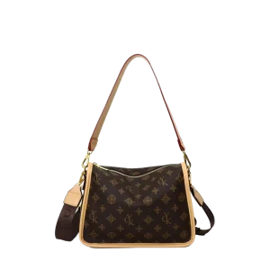 Women’s Fashion Vintage Geometric Pattern Crossbody Bag with Adjustable Strap PU Leather Portable Durable for Daily Use