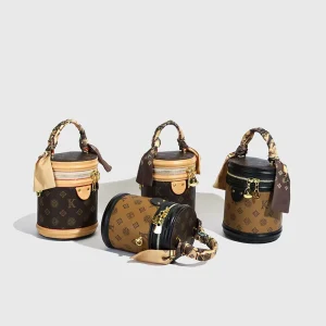 Women’s Fashionable PU Material Bucket Bag Can Be Carried in Hand or Worn Across the Body