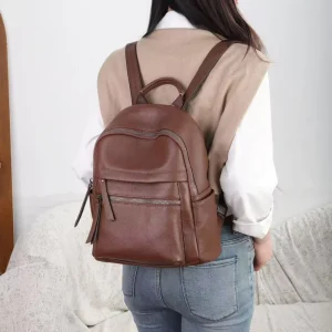 Women’s Genuine Leather Backpack New commuter Simple Style Women’s Backpack Custom Bag