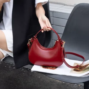 Women’s Genuine Leather Urban Simplicity Summer Hobo Bag Zipper Closure All Match Underarm Niche High End Stylish