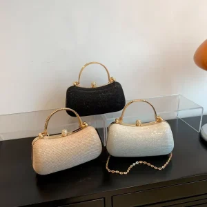 Women’s Gold Chain Shoulder Bag Evening Bag Luxury Handbag