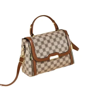 Women’s Handbag PU Leather One Shoulder Bag Crossbody Bag Printed Pattern Fashion Bag Large Capacity