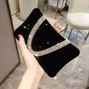 Womens Handbags High Quality Trendy Luxury Lady Party Rhinestone Diamond Bling Hand Bags Evening Clutch Women