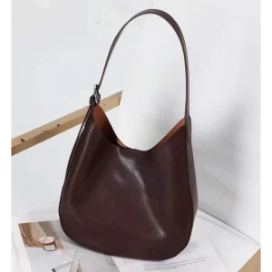 Women’s Hobo Bags Genuine Oil Wax Leather Handbags Ladies Handbags for Women Luxury Designer Genuine Leather