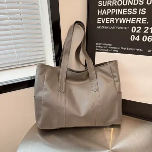 Women’s Lady National Two Open PU Vintage Bohemian Large Capacity Soft Leather Portable Shoulder Bag High Quality Fashion