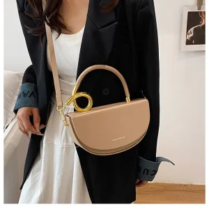 Women’s Lady SSJ Durable Elegant Fashionable Crossbody Bag Single Strap Semicircular Handbag Ladies Handbags