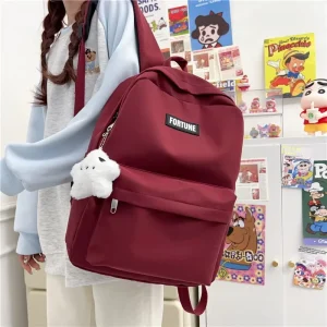 Women’s Large Capacity Lightweight Student Backpack Waterproof Polyester for Travel High School Early All-Match