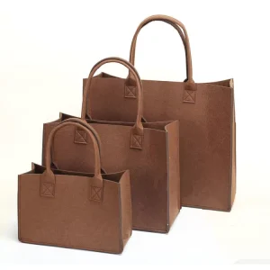 Women’s Large Casual Tote Felt Bag Custom Creative Design Portable with Open Closure Eco Friendly OEM ODM