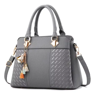 Women’s Large Tote Crossbody Shoulder Bag Minimalist Fashionable Large Capacity Middle Aged Mothers Handbag PU Zipper Closure