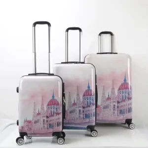 Women’s Large Travel Suitcase with Spinner Wheel ABS Trolley Bag Fixed with Combination Lock for Children