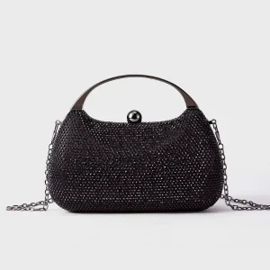Women’s Luxury Sparkly Rhinestone Evening Clutch Purse for Party Wedding Portable Purse Shoulder Clutch Evening Bag
