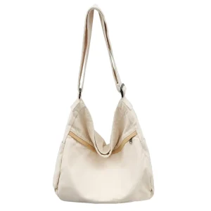 Women’s Medium Canvas Tote Handbag Crossbody Hobo Shoulder Bag with PP Cartoon Design Zipper Closure 3 External Pockets
