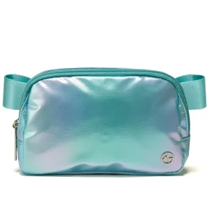 Women’s Nylon Fanny Pack Belt Bag Yoga Sports Crossbody Adjustable Waist Waterproof Zipper Closure