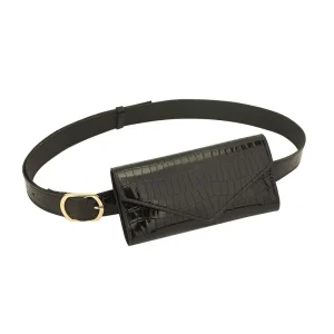 Women’s PU Leather Fanny Pack with Removable Belt Zipper Closure Waist Pouch Purse Bag for Party Branded Use