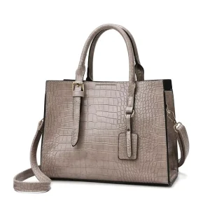 Women’s PU Satchel Handbag Crossbody Shoulder Bag with Detachable Strap for Work and Shopping Lady Style