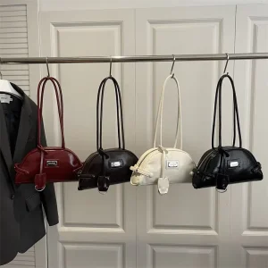 Women’s Pure Color Quality One Shoulder Crossbody Bag New Spring Outgoing Underarm Bag