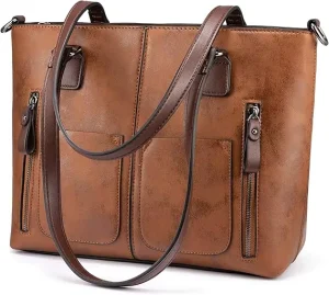 Women’s Purse Handbag Handbag Large Shoulder Bag Leather Work Bag with Multiple Pockets