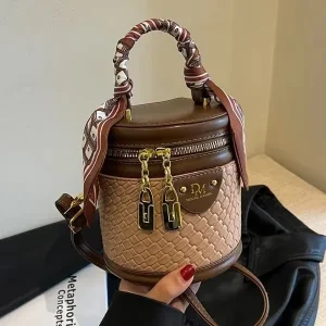 Women’s Purses Cylinder Ladies Handbags PU Leather Shoulder Crossbody Bag Women Hand Bags