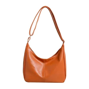Women’s Retro Crossbody Tote Bag Large-Capacity Casual Shoulder Armpit Bag Polyester Lining for Autumn Commuting Work