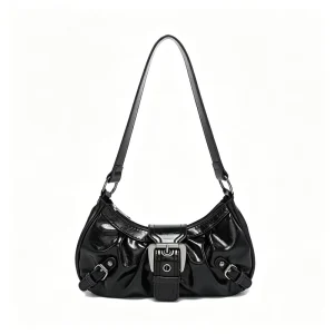 Women’s Shell Shaped Clutch Purse With Chain Strap Handbag Shoulder Bag Ruched Crossbody Bag Elegant Evening Handbag