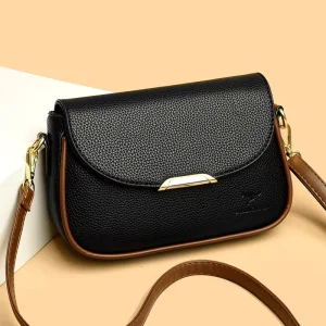 Women’s Simple Fashion Shoulder Crossbody Bag with Zipper Closure Casual Satchel Bag Messenger Bag Phone Purse for Daily Use