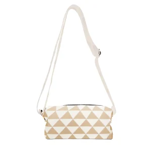 Women’s Simple Geometric Triangle Crossbody Bag Fashionable Vintage Messenger Style Small Square Design