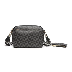 Women’s Small Square Bag Women’s Leather Messenger Bag New Fashion Shoulder Bag Three-piece