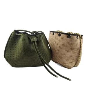 Women’s Storage Bag Neoprene Bucket Bags Lady Shoulder Bags