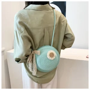 Women’s Straw Bags Summer Fashion High Quality Crossbody Bag Handbags Factory Hand Woven Bags for Women