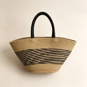 Women’s Straw Handbags & Shoulder Bags Custom Hand Woven Bohemian Style Solid Color Custom Embroidery Daily Use & Travel
