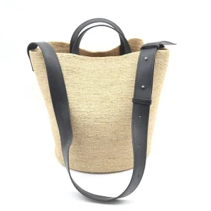 Women’s Summer New Straw Woven Handbag Hundred Shoulder Tote Bag with Vacation Beach Bag