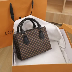 Women’s Tote Bag with Two Handles and Letter Decoration PU Material Zipper Closure Waterproof for Daily Use