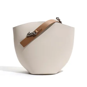 Women’s Tote Bags Bucket Large Capacity Luxury Genuine Leather Handbags Women Handbags Ladies Bucket Bag