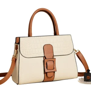 Womens Trendy PU Zipper Crossbody Square Autumn High-End Large Tote Handbag